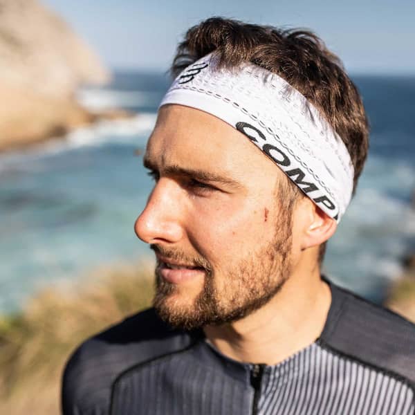 Bandeau running COMPRESSPORT THIN HEADBAND ON/OFF WHITE