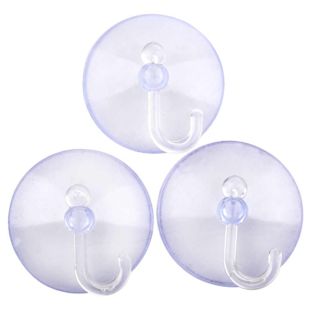 (10er Set) Ø40mm Saugnapf Wandhaken Aufhänger Saughaken für Handtücher - Transparent
