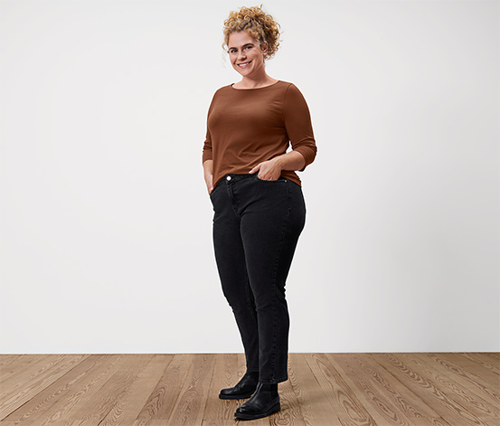 Straight-Denim »Fit Juna«, black