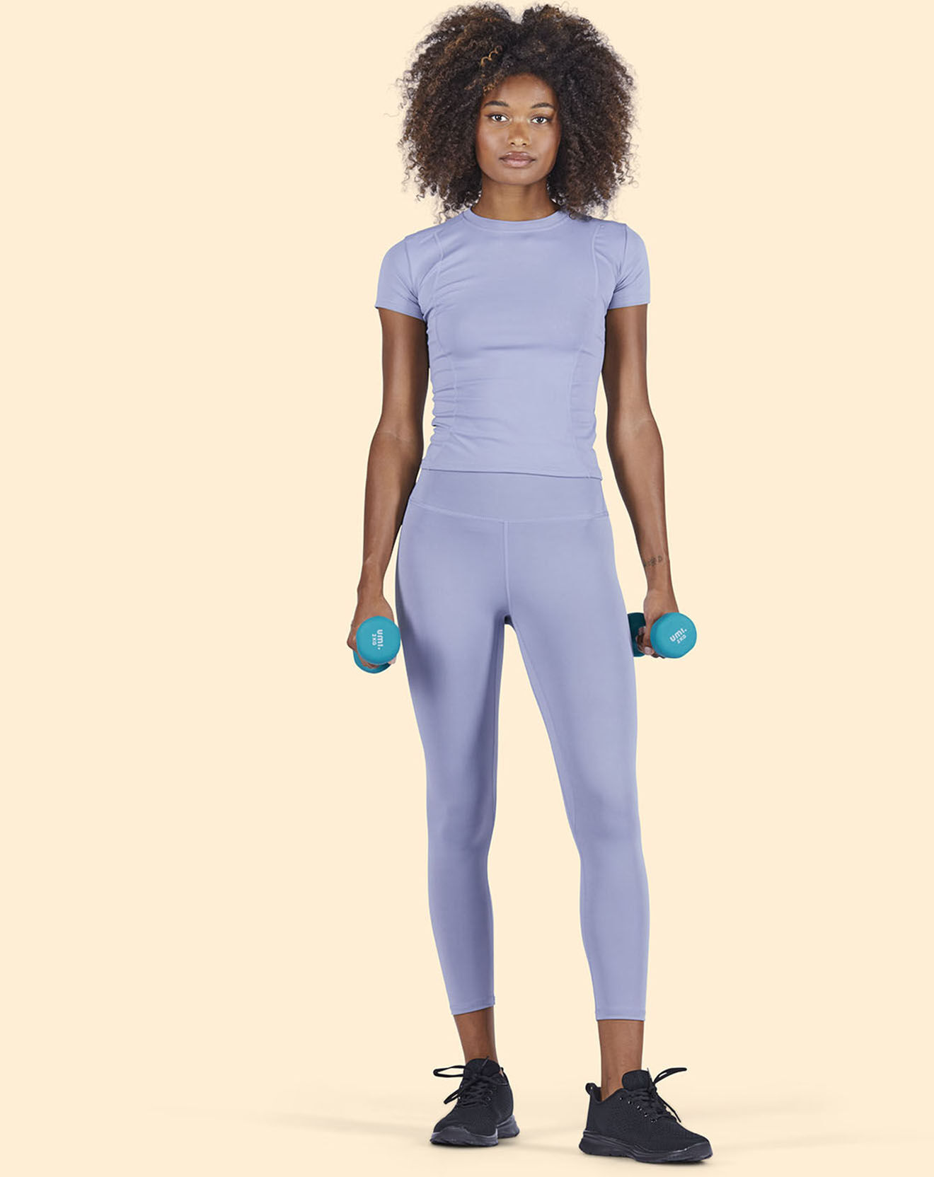 Onamaste Legging de sport gris bleu