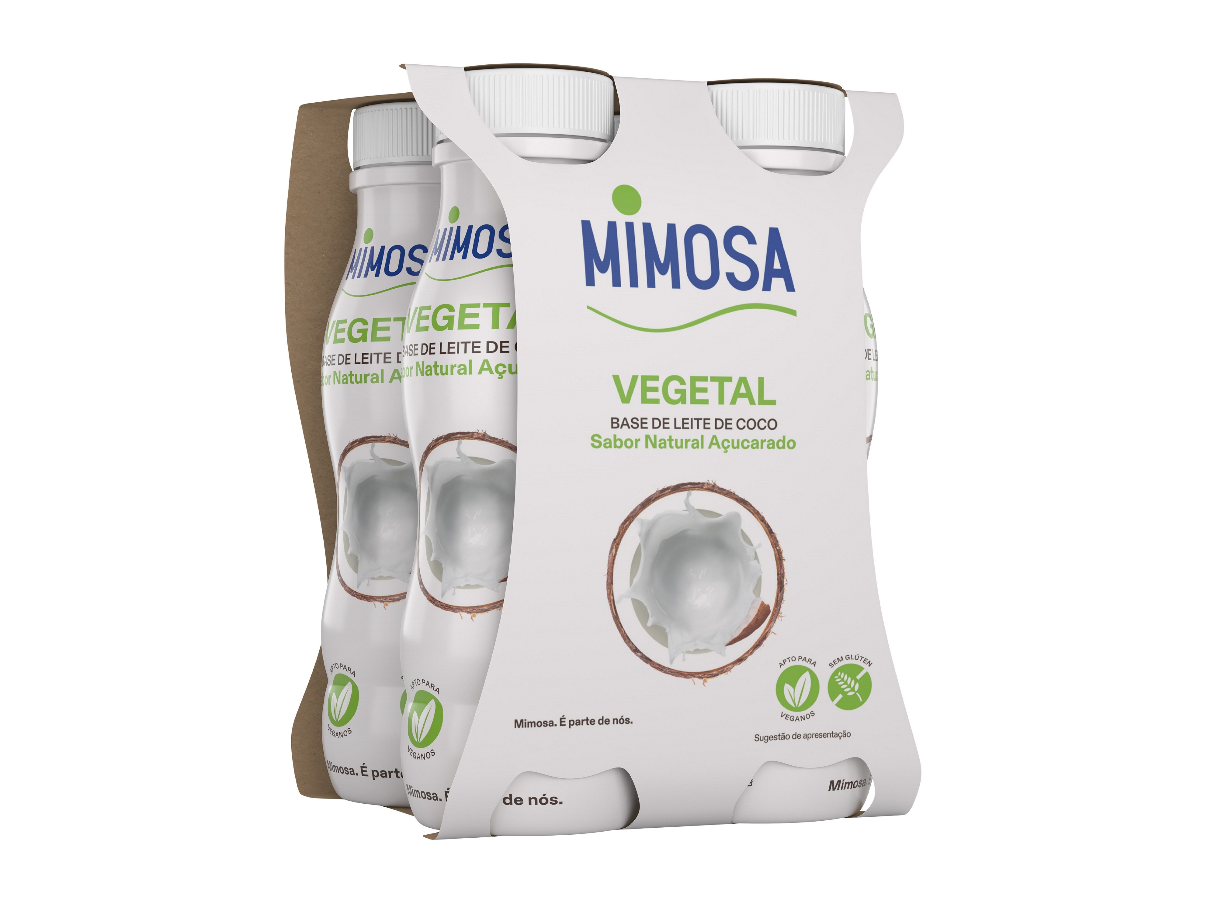LEITE COCO FERMENTADO MIMOSA LIQUIDO NAT.AÇUCARADO 4X151ML