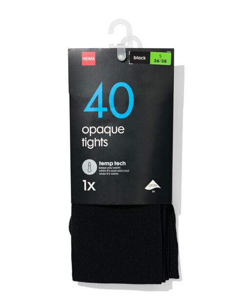 collant temp tech 40 deniers noir