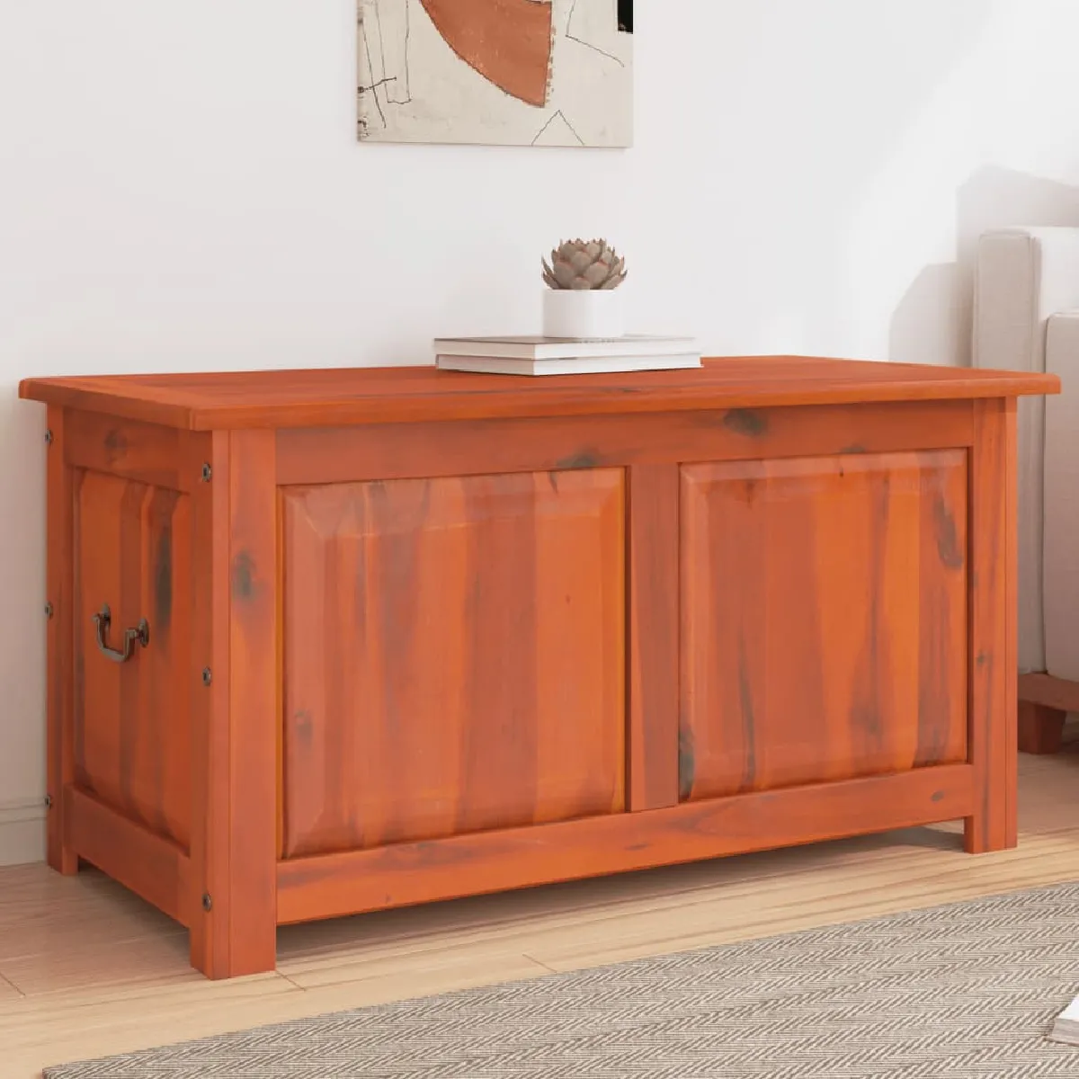 vidaXL Coffre de rangement Marron Acacia