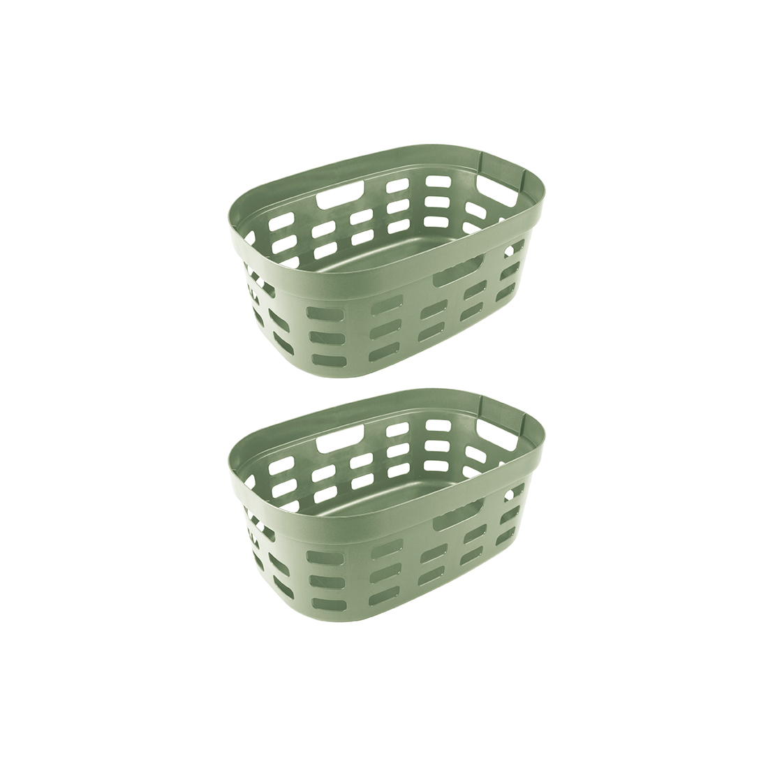 Sunware Sigma home 45 liter set van 2 wasmanden - Green