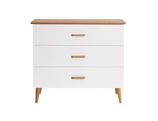 TERRE DE NUIT - Commode en bois naturel et blanc edition blanc