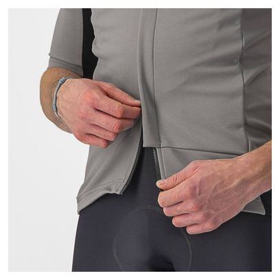 Maillot Manches Courtes Castelli Gabba RoS 2 Gris Clair/Foncé