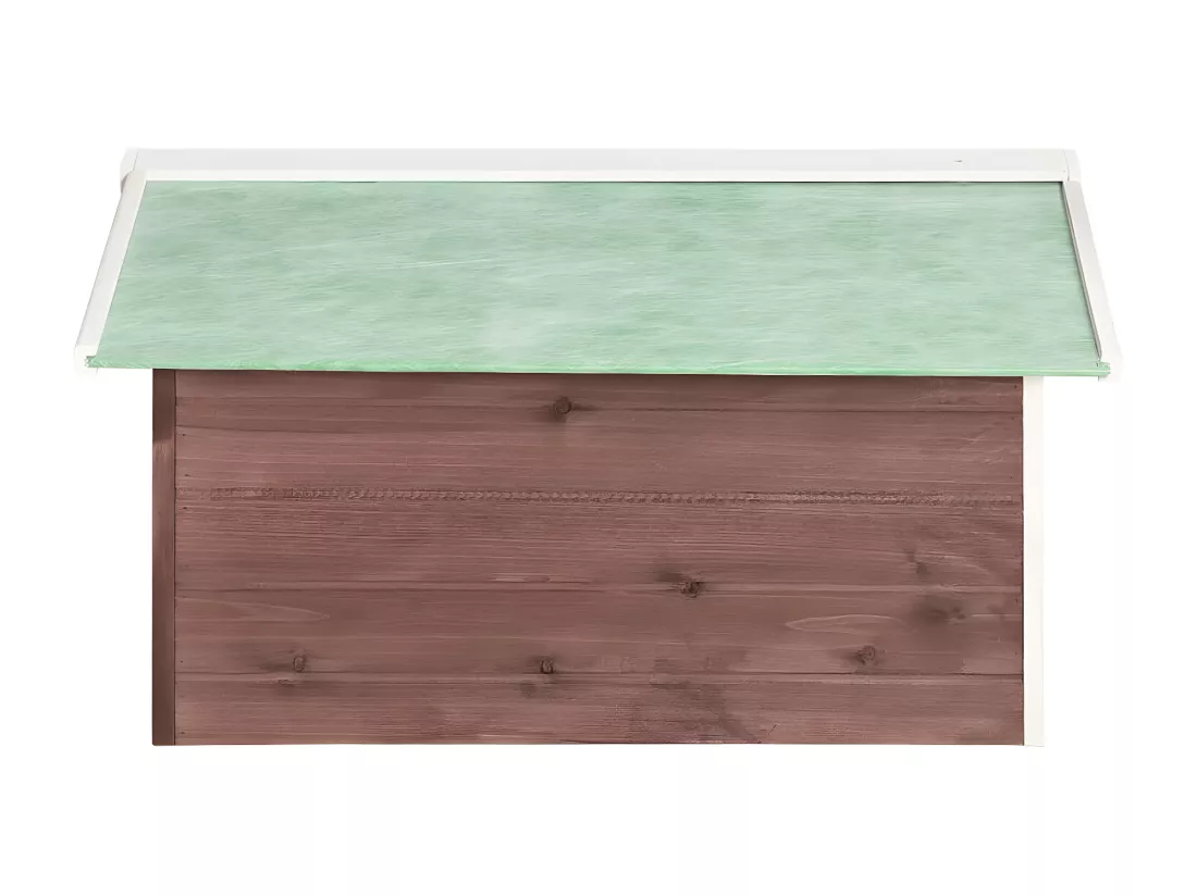 Prolenta Premium - Garage de tondeuse à gazon 72x87x50 cm Moka et blanc Sapin