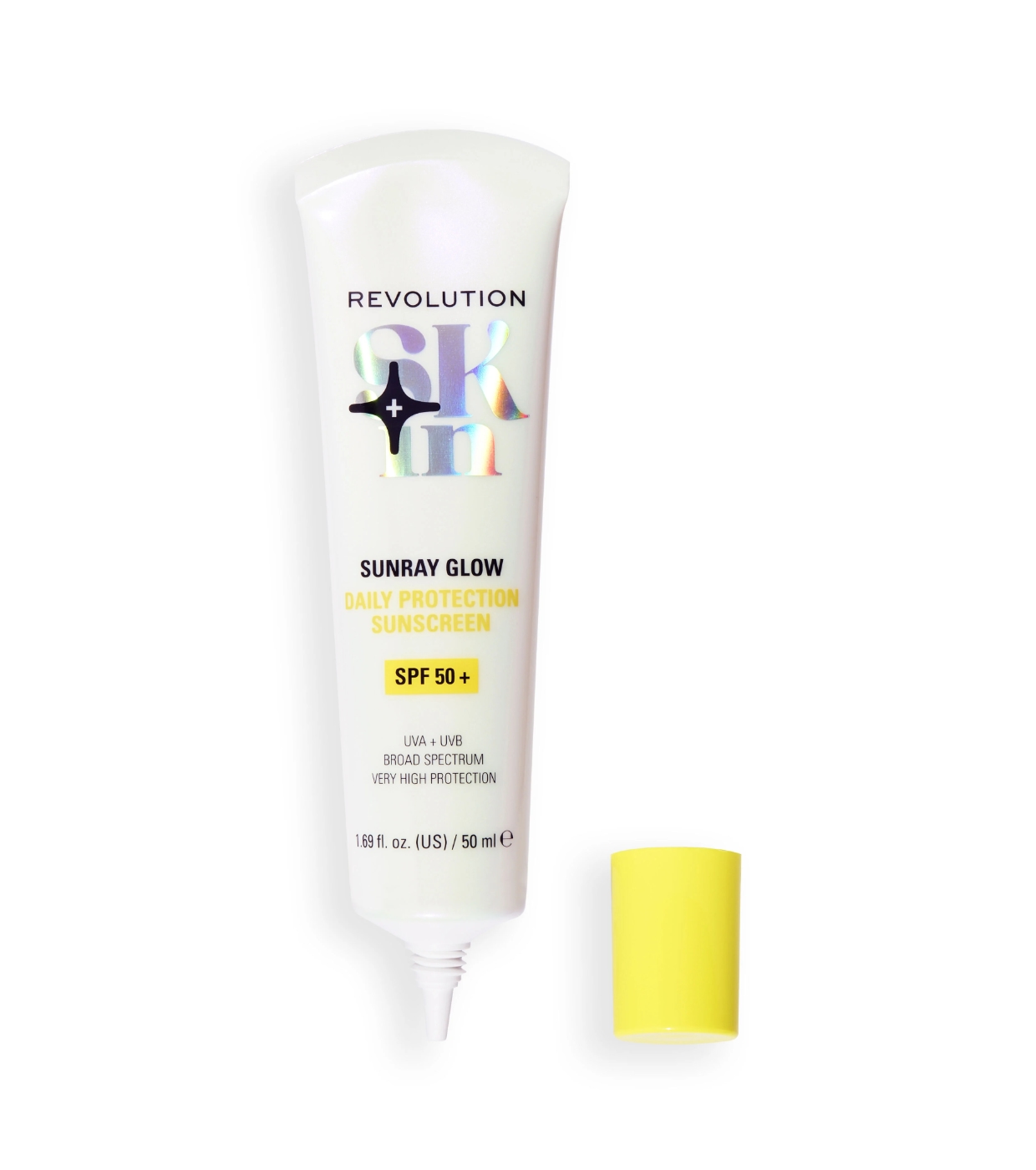Revolution Skin - Protetor solar com vitamina C Sunray Glow Daily Blur SPF50+