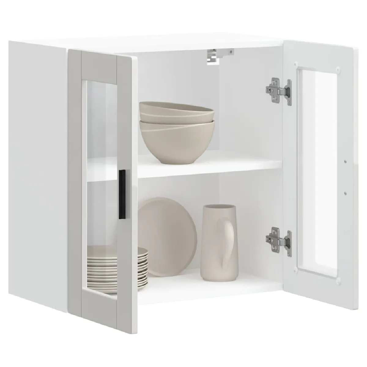 vidaXL Armoire Murale Cuisine Porto Blanc Brillant