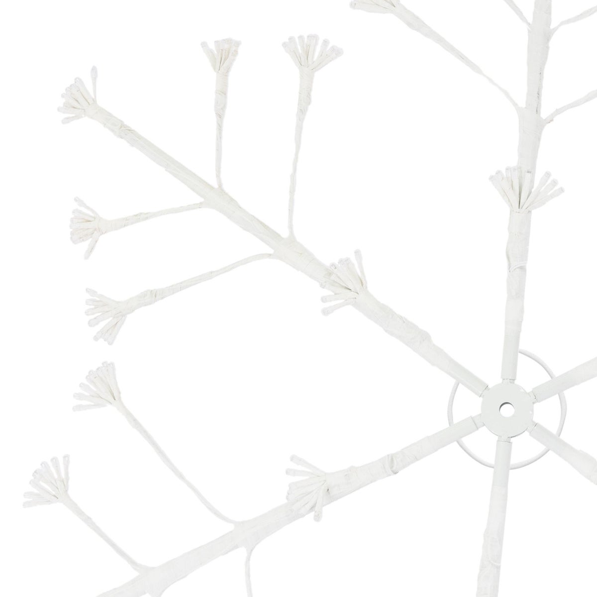 ECD Germany LED-sneeuwvlok met 288 warmwitte LED's, 87 cm, decoratieve hangende kerstverlichting voor binnen- en buitengebruik, IP44 waterdicht, raamsilhouet raamdecoratie lichtsnoer voor kerst