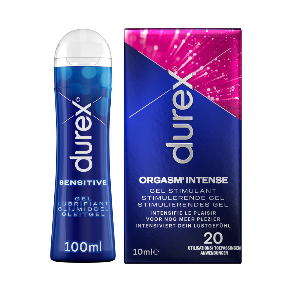 Durex Glijmiddel Play Sensitive en Orgasm'Intense Gel Pakket
