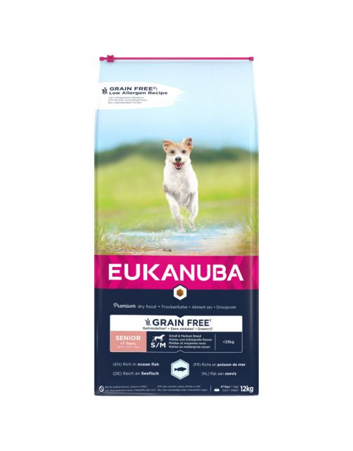 Eukanuba Senior Small & Medium Breed Graanvrij Oceaanvis - Hondenvoer