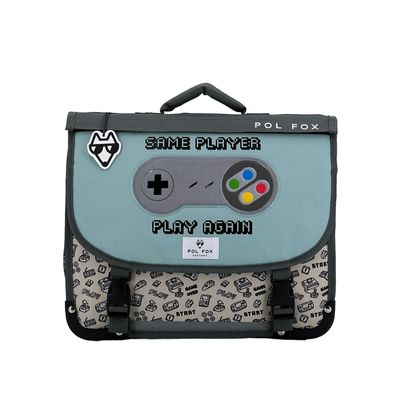 Cartable réversible Gamer 38 cm - 2 compartiments - Pol Fox