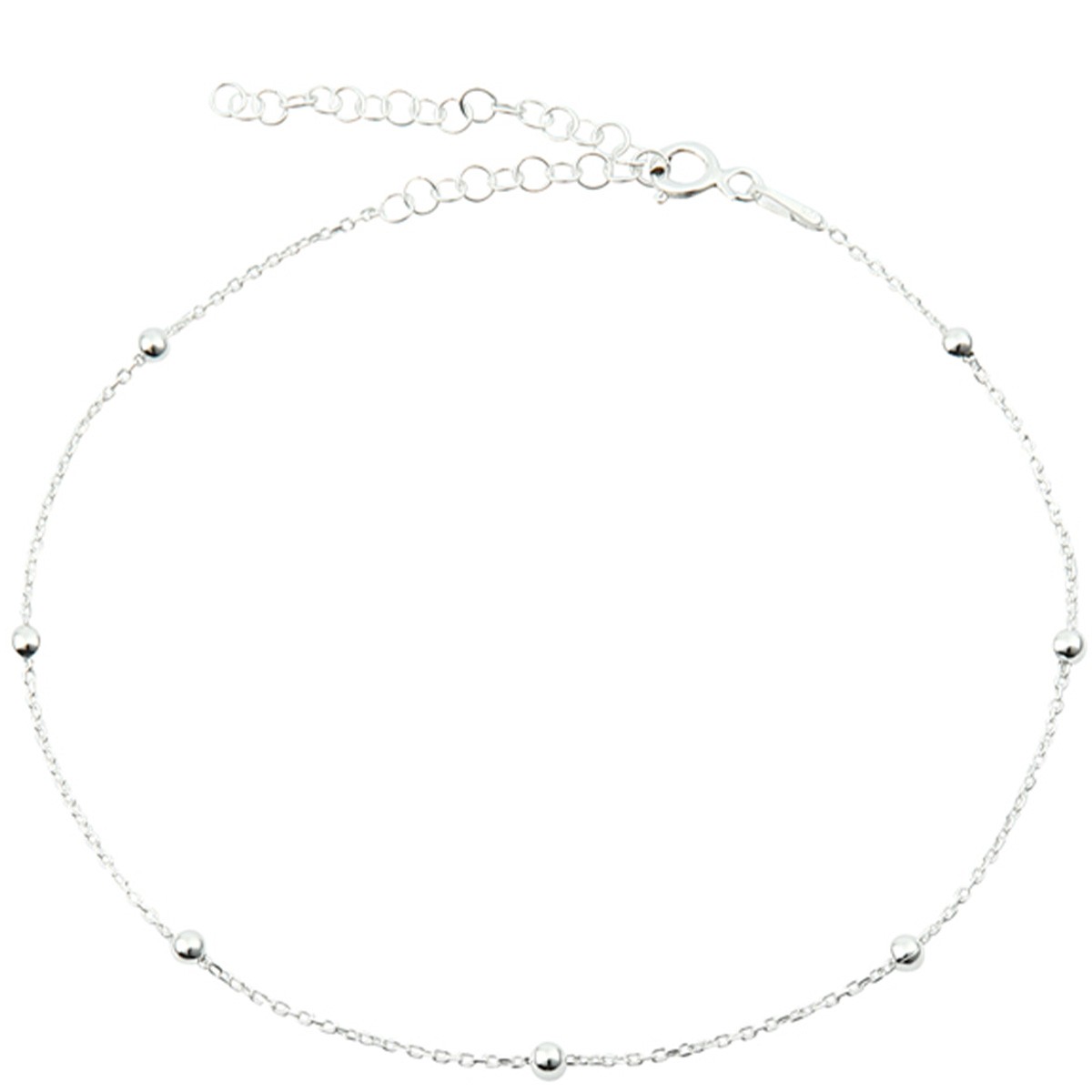 Bracelet de cheville - Argent 925/000 & zircons