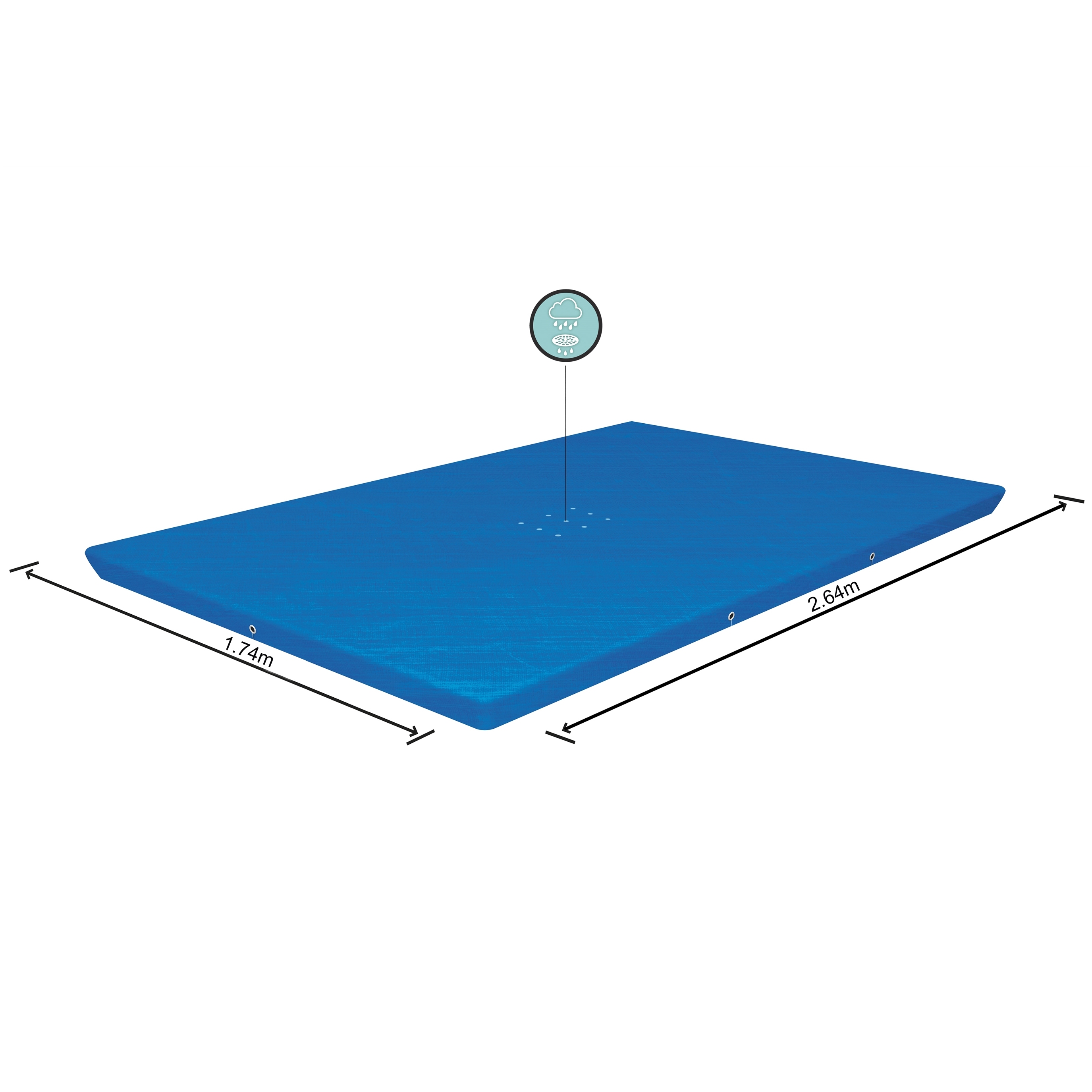 Abdeckplane für Pool 259 x 170 cm