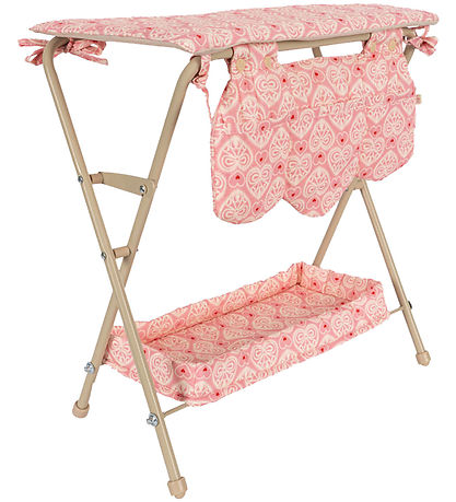 Konges Sløjd Wickeltisch für Puppe - Lacy Pink