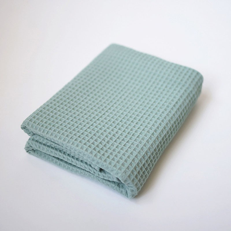 (110x100cm) Baumwoll Baby Mulltuch Kuschelige Waben Decke Stillschutz mit Quasten für Neugeborene - Mint