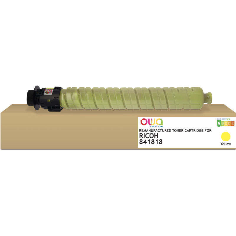 Toner remanufacturé OWA - standard - Jaune - pour RICOH 841818, RICOH 841818