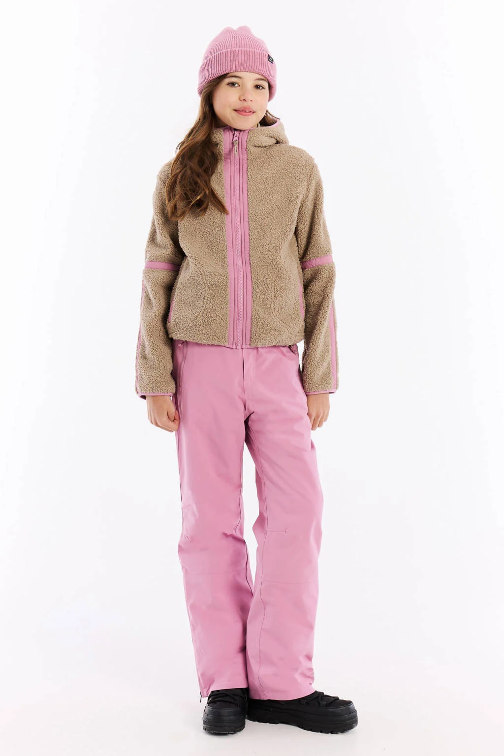 Protest fleece vest PRTJaggy beige/roze