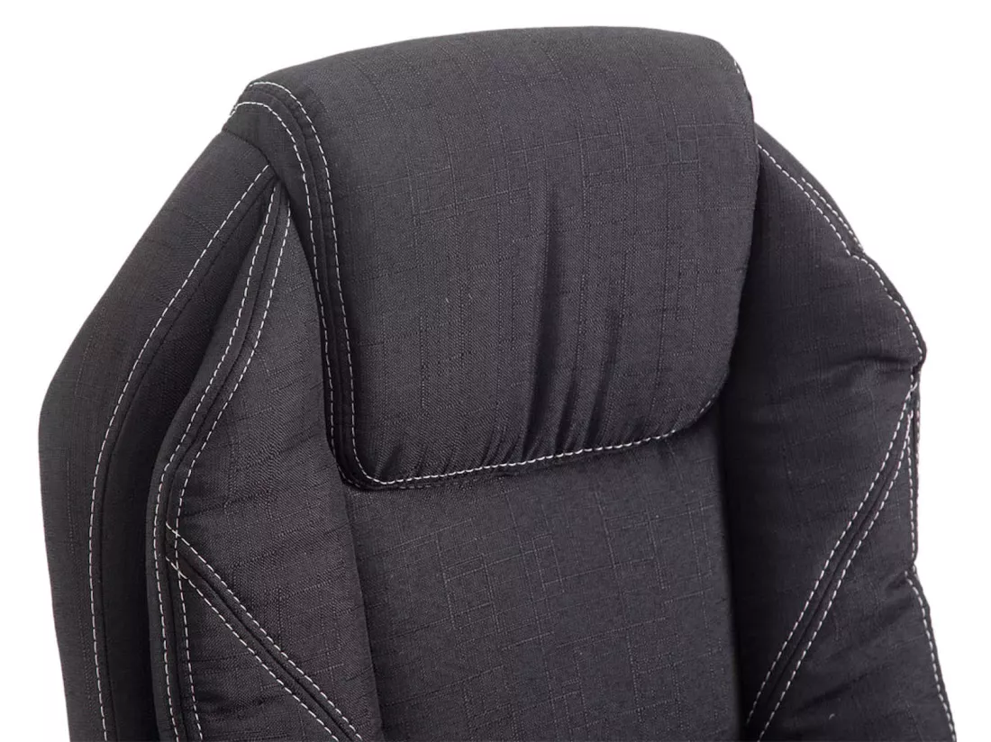 Chaise de bureau - Tissu & Métal chromé - Noir - Castle