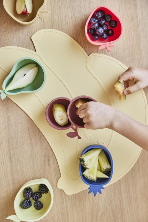 OYOY Yummy Aardbei Kers schaaltje siliconen set van 2