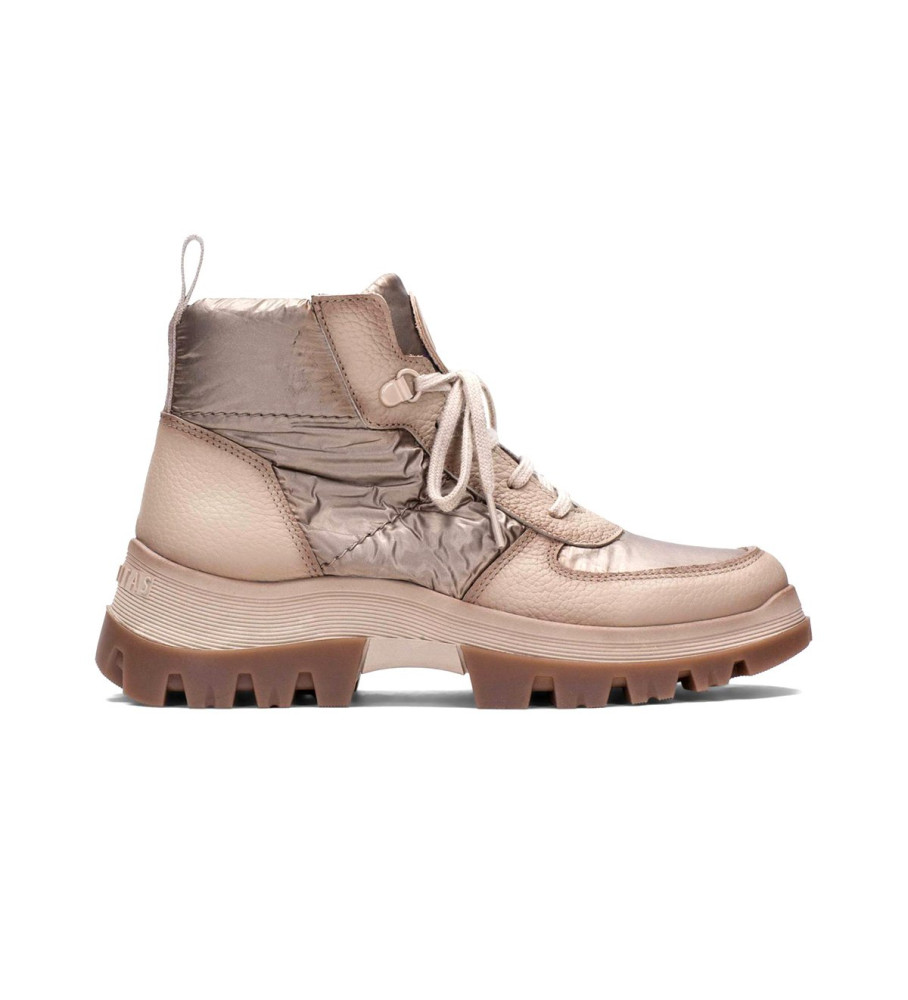 Botas de cano curto Hispanitas Meryl em couro bege