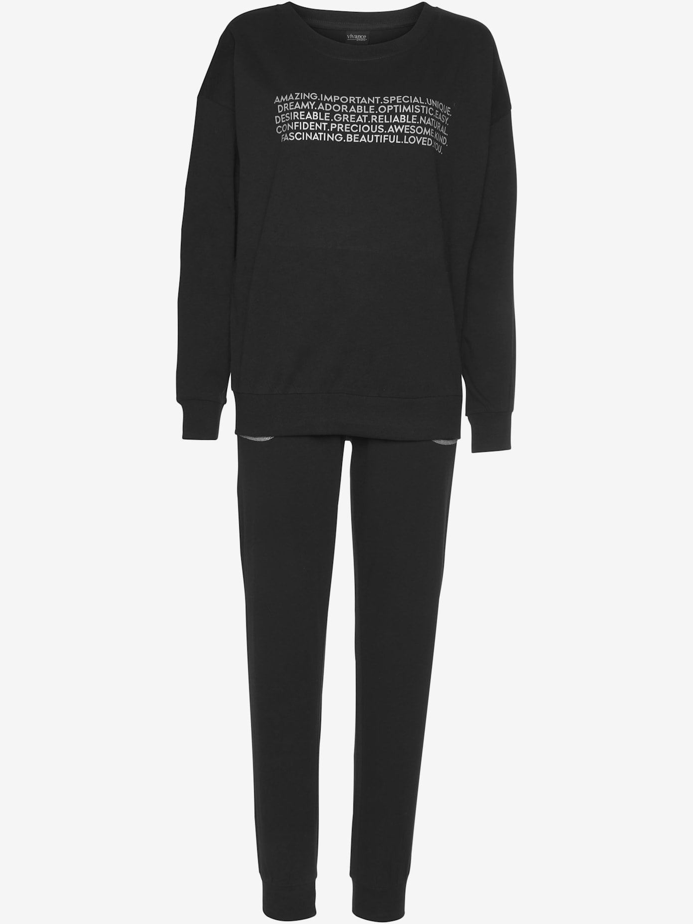 Pyjama avec imprimé texte devant