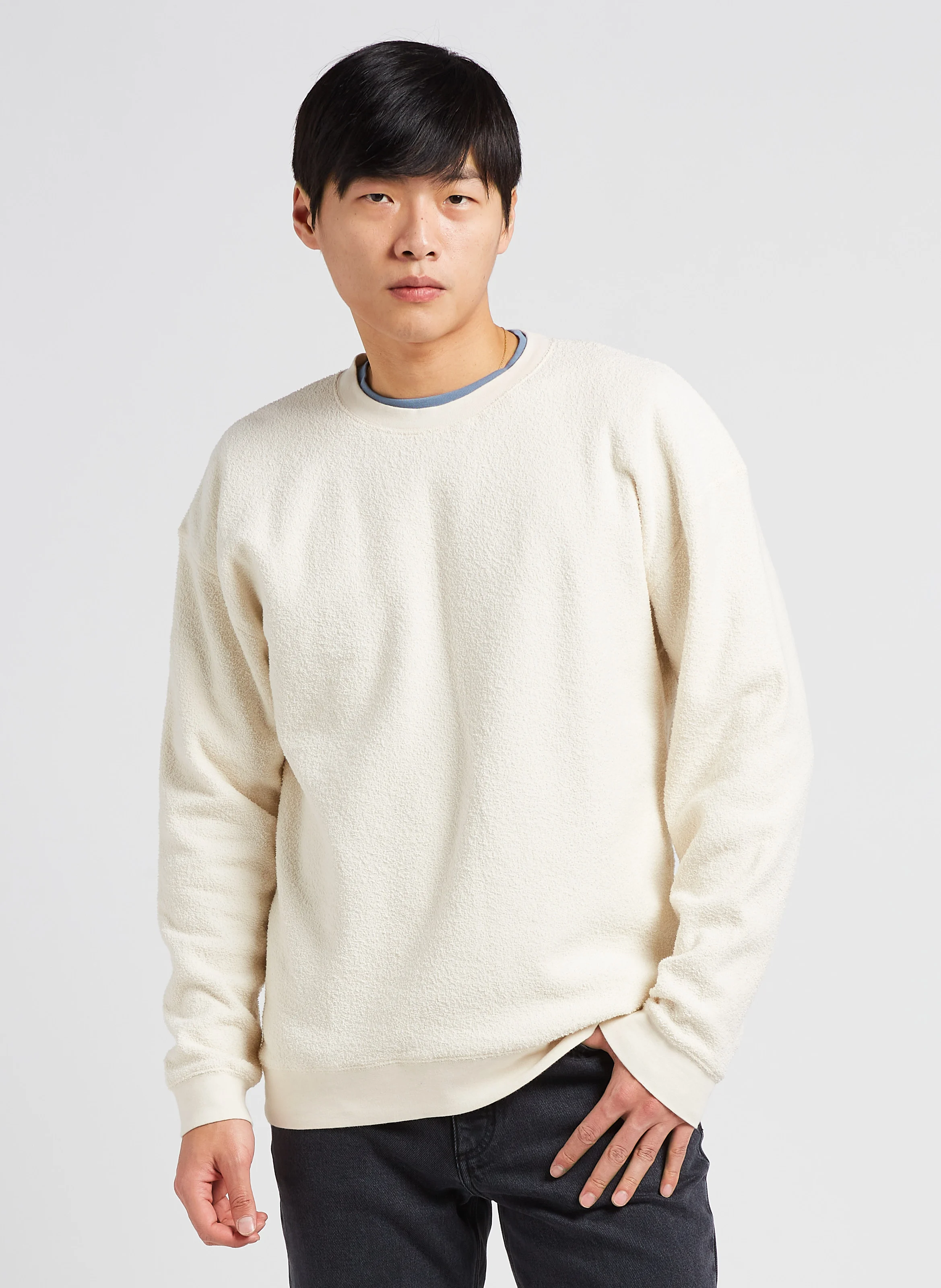 BOBYPARK - Pull à col rond en coton biologique | Beige