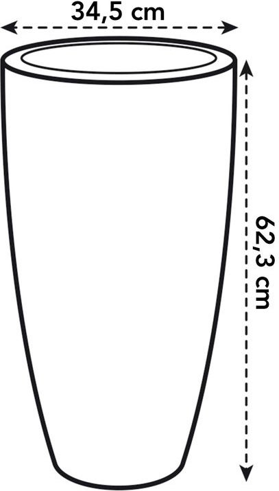 Elho bloempot Pure wit D 34,5 H 61,5 cm