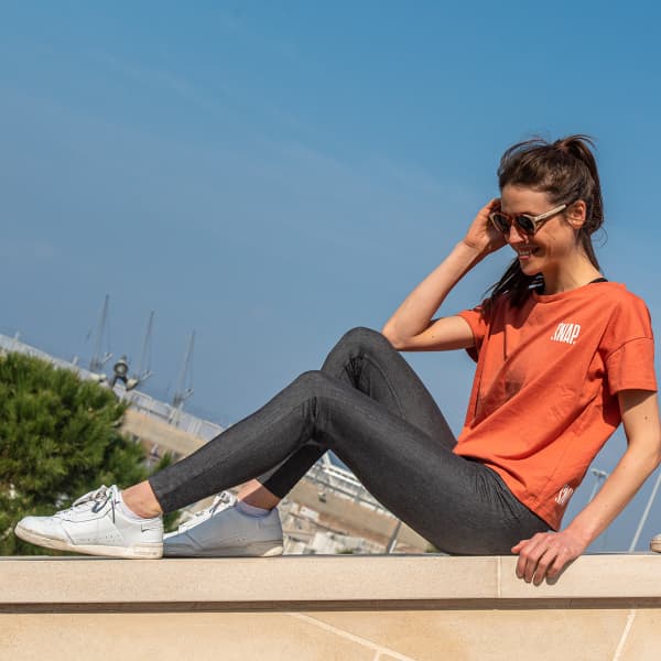 T-shirt SNAP CROP TOP HEMP T-SHIRT TERRACOTA
