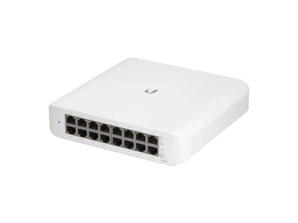Ubiquiti UniFi Switch Lite USW-Lite-16-POE - Switch - Administreret - 16 x 10/100/1000 (8 PoE ) - desktop, væg-monterbar - PoE  (45 W)