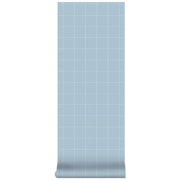 Vliesbehang Ruit blauw (dessin 125095)