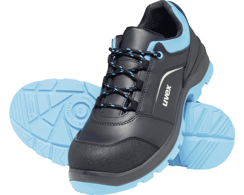 S3 veiligheidsschoenen Uvex zwart/blauw maat 38