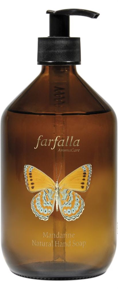 Farfalla Handseife<br>500 ml, Glasflasche, flüssig, natürlich Mandarine