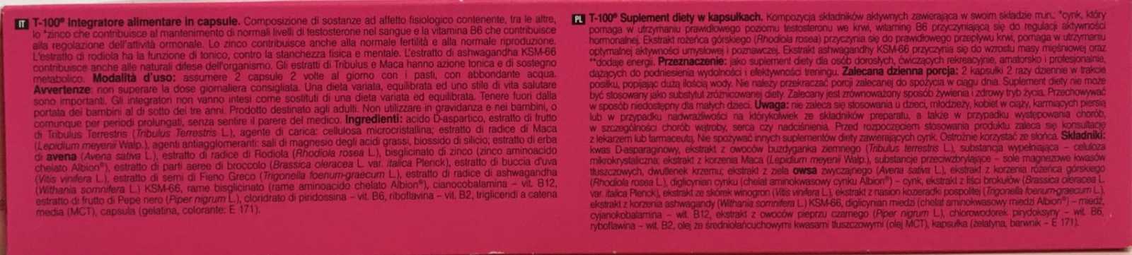 Olimp T-100 Masculino Testo Booster 120 cápsulas