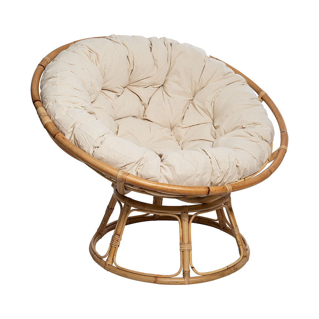 Fauteuil rotin seram beige - ATMOSPHERA