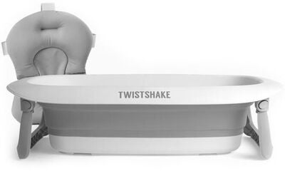 Twistshake Badebalje med Pute, Pastel Grey