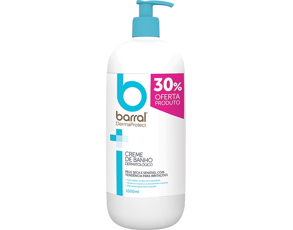 CREME BARRAL BANHO DERMAPROTECT 1L 30% DESCONTO INCLUÍDO
