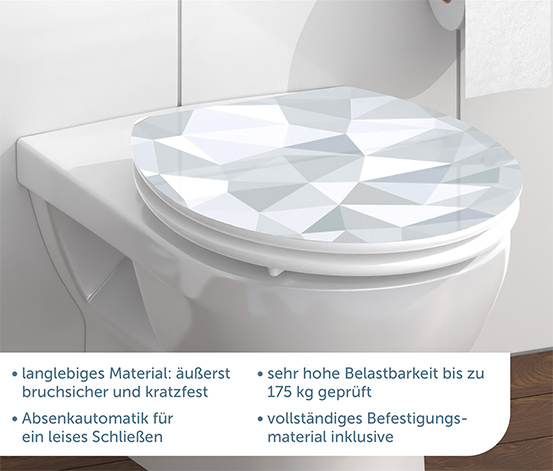 SCHÜTTE MDF-WC-Sitz High-Gloss »Geo«