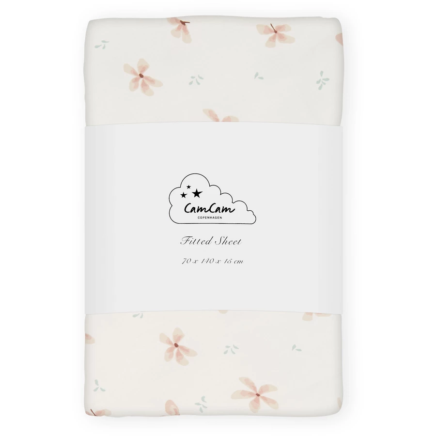 Cam Cam® COPENHAGEN Spannbettlaken 70 x 140 cm Windflower Creme