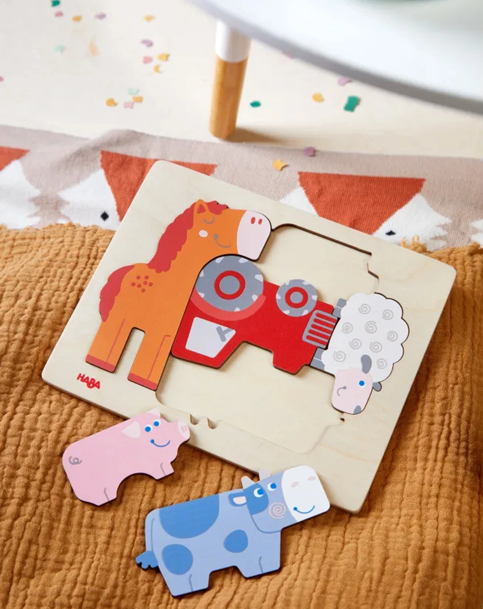 Holz-Puzzle TIERISCH WAS LOS 5-teilig
