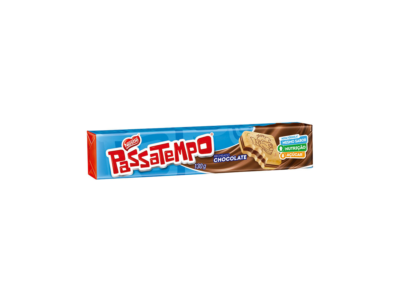 BOLACHAS PASSATEMPO NESTLÉ RECHEIO DE CHOCOLATE 130G