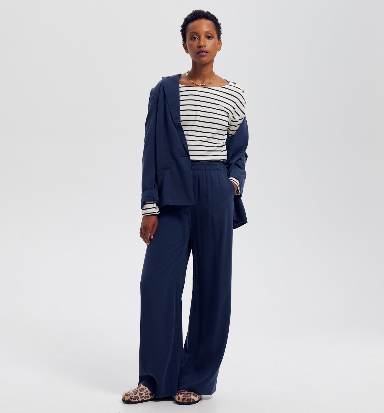 T-shirt marinière Femme - Rayé marine