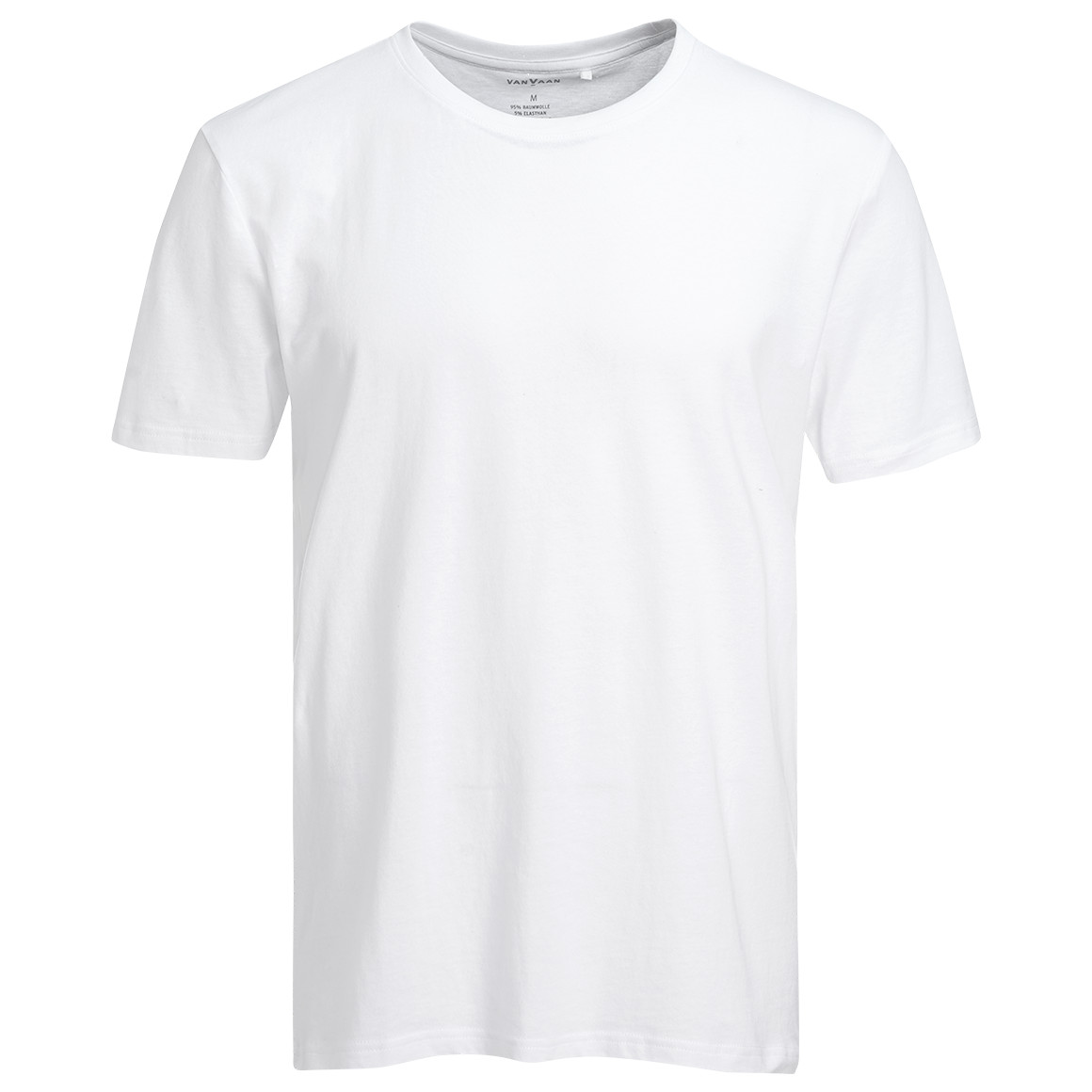 VanVaan Herren T-Shirt mit Rundhalsausschnitt weiss