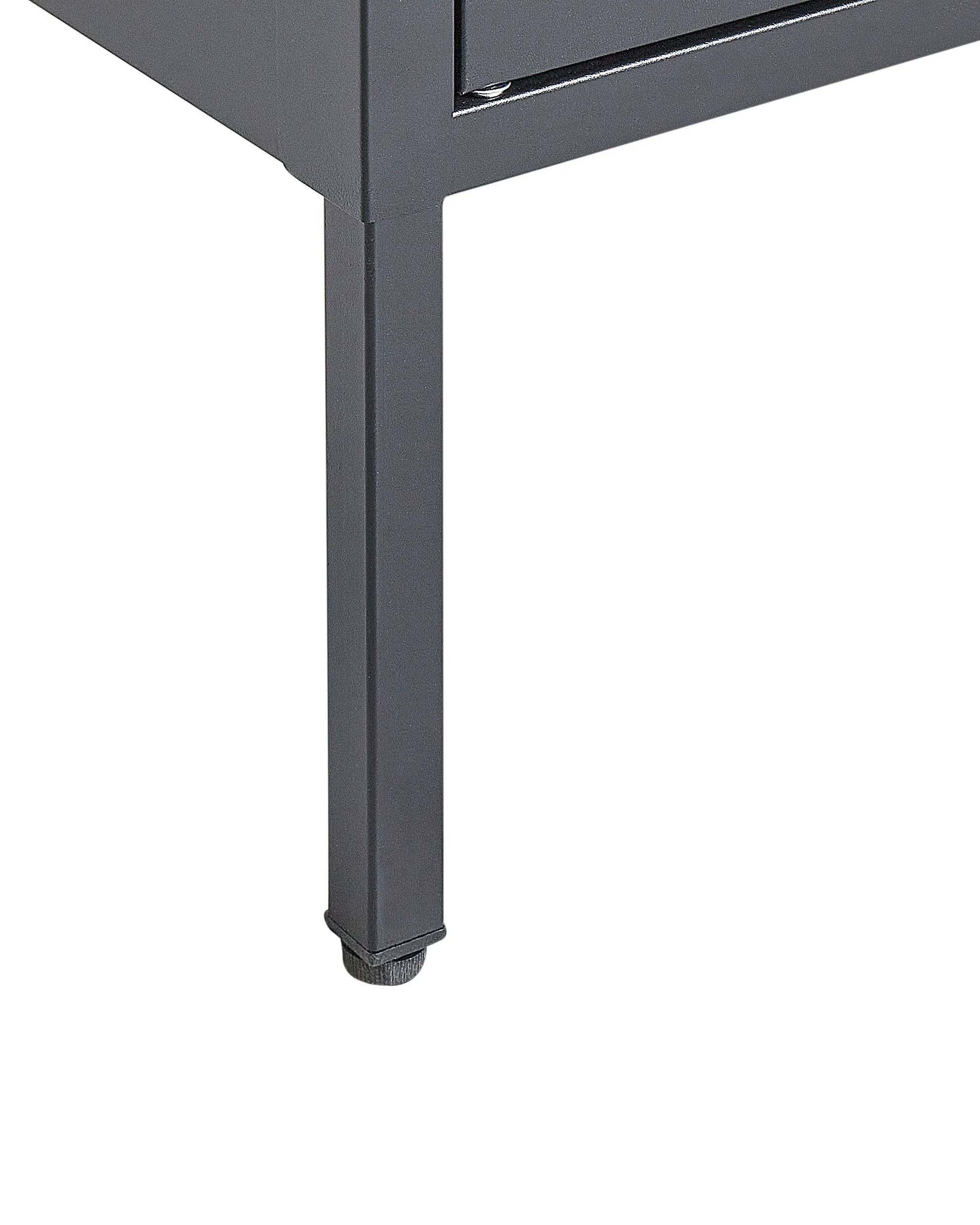 Glazen vitrinekast OXTED Metaal 80 cm Zwart