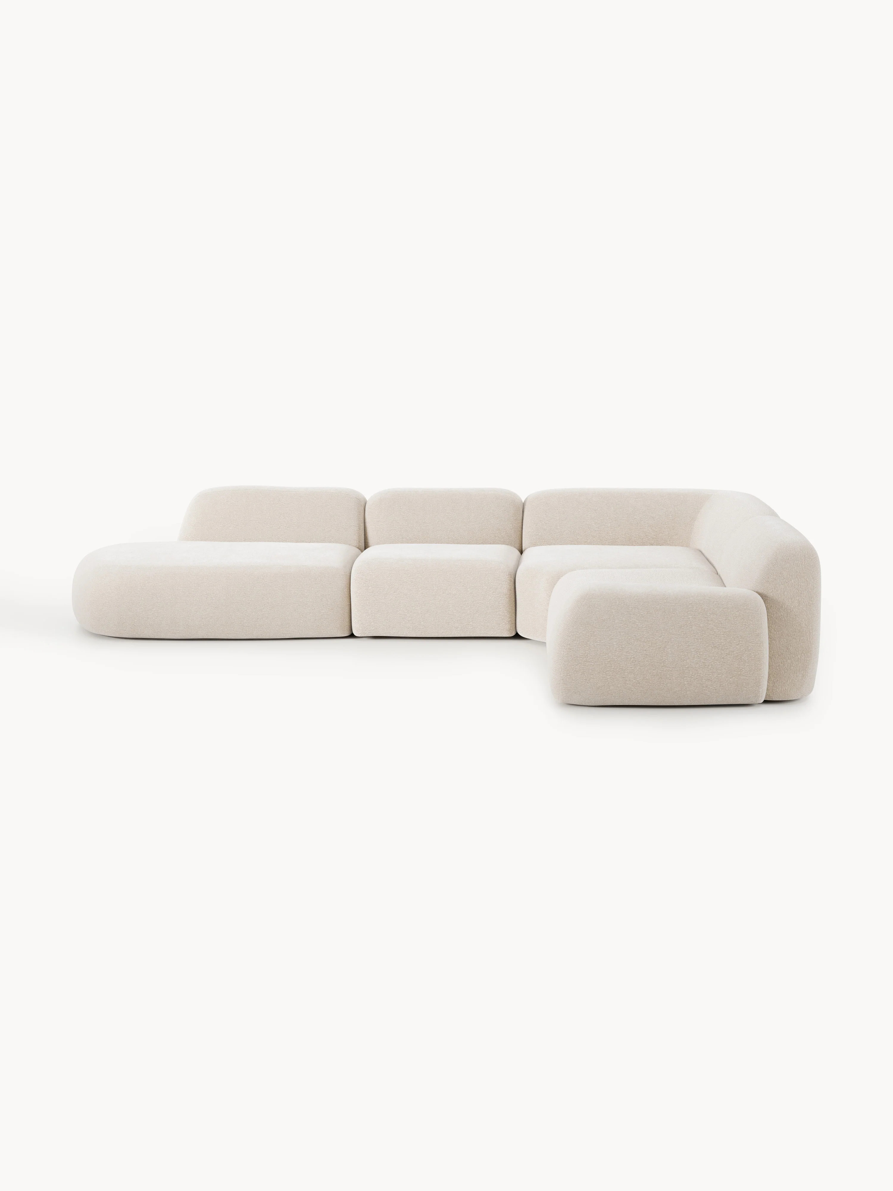 XL modulaire hoekbank Wolke met chaise longue