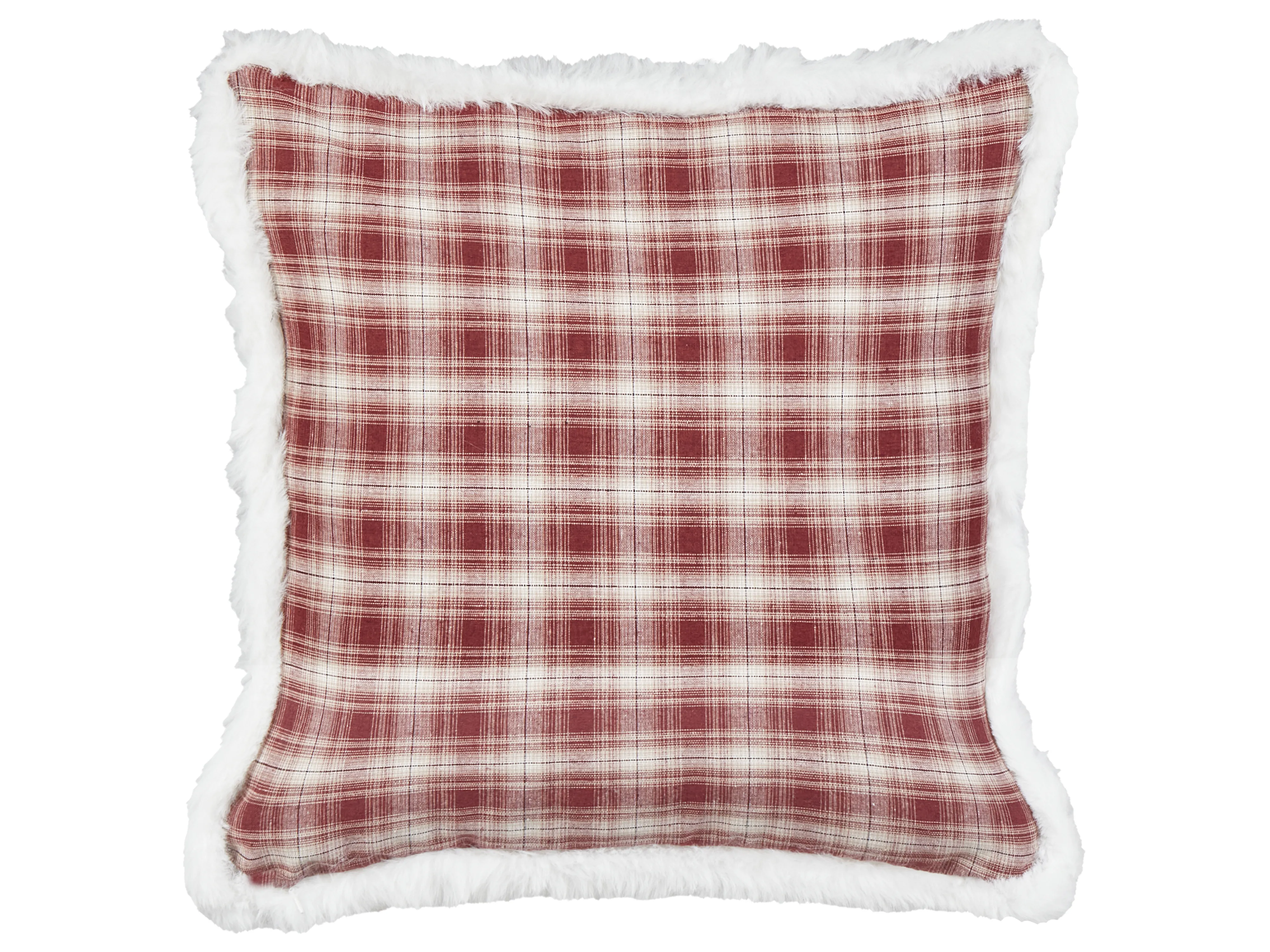 Set van 2 sierkussens BROOKIES 45 x 45 cm Donkerrood kerstmotief