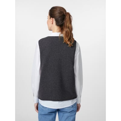 Damen-Strickpullunder, Grau