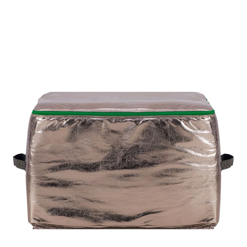 Boîte de rangement House case Shiny L 60 cm Argent
