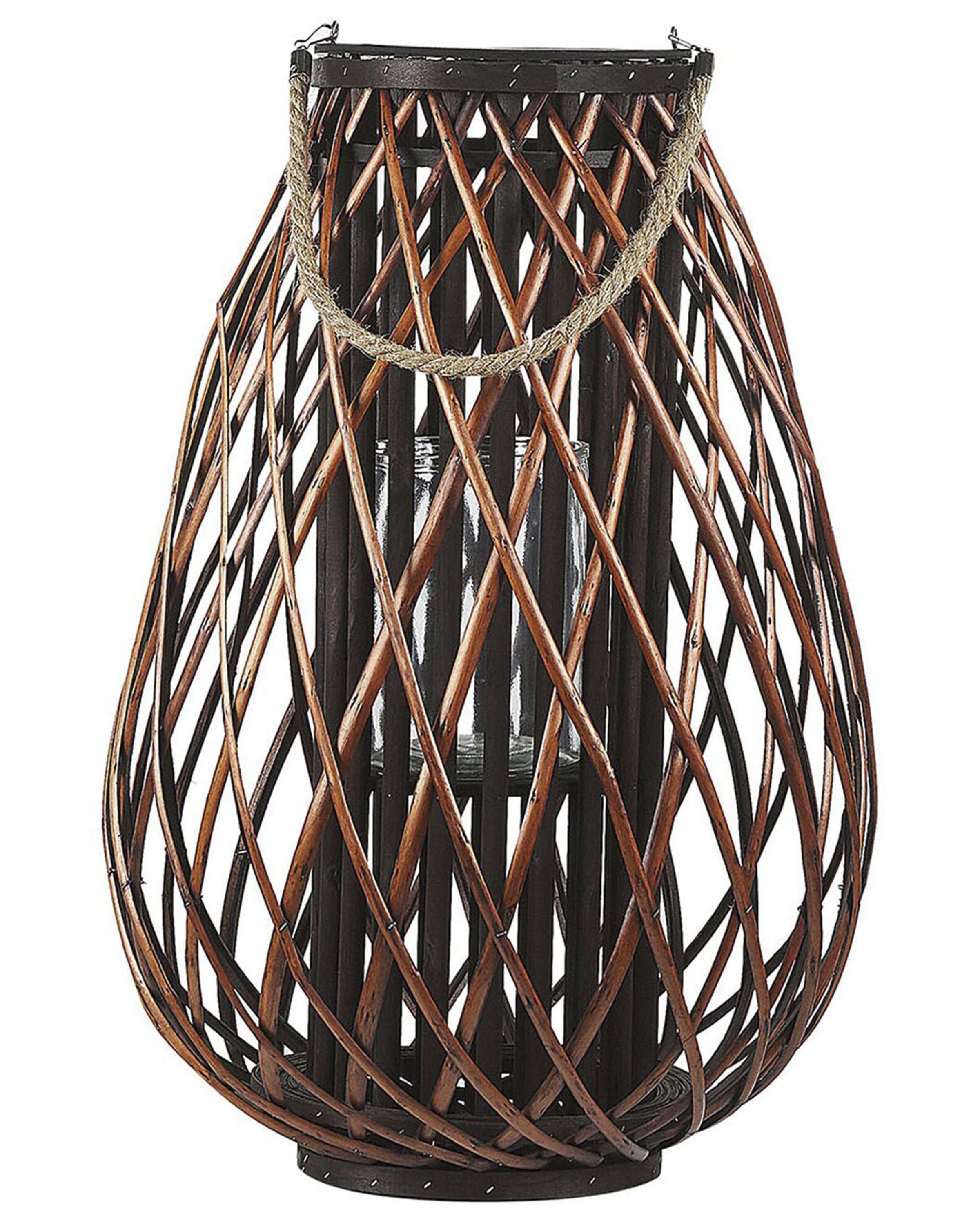 Lantaarn KIUSIU Wilgenhout 60 cm Bruin